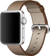 watchbands-shop.nl Nylon bandje - bandje geschikt voor Apple Watch Series 1/2/3/4 (42&44mm) - Bruin