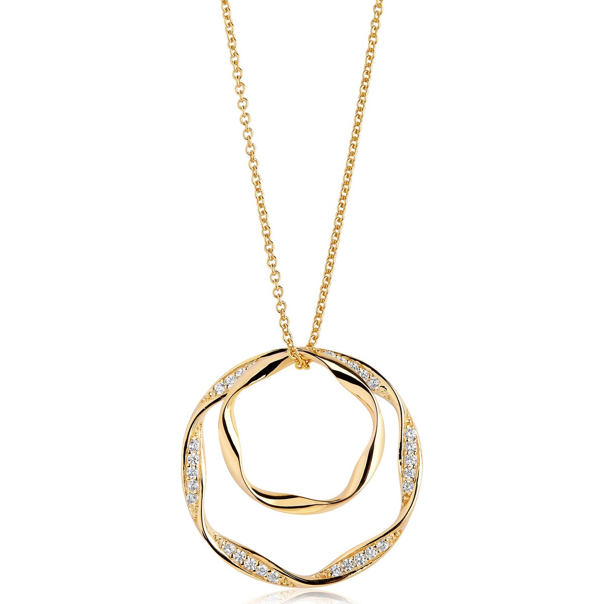 Sif Jakobs sieraden Dames Ketting Cetara D Grvande 925 sterling zilveren zirconia One Size Geelgoud 32011895