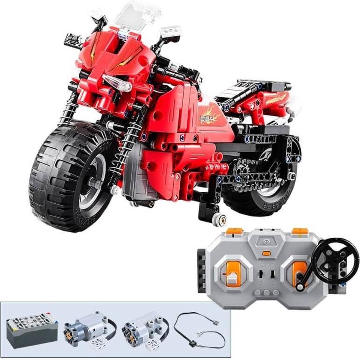 Cadabricks technische bouwset - Bestuurbare racemotor