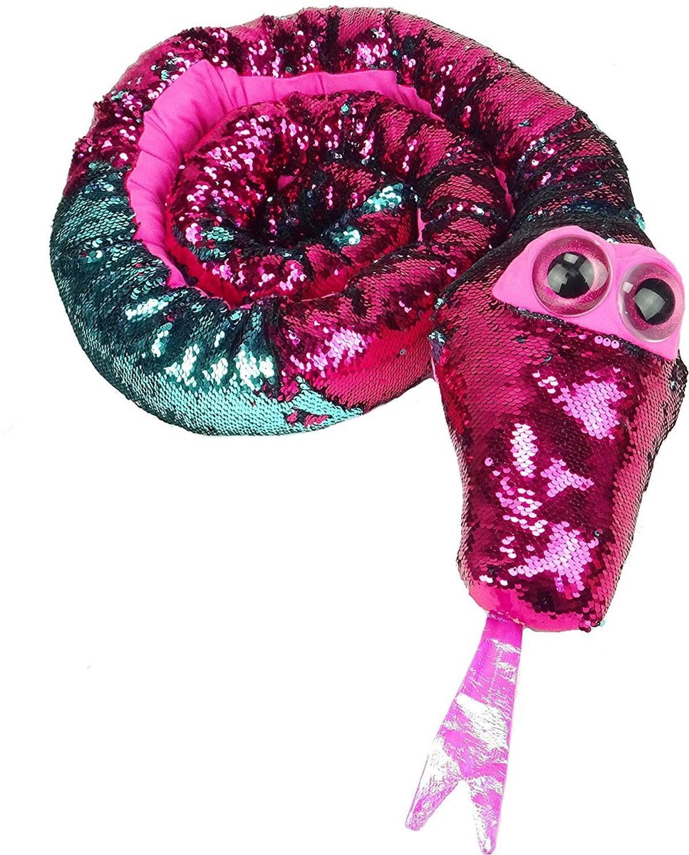 Slang 250 cm Glitter slang Pluche Knuffel slang