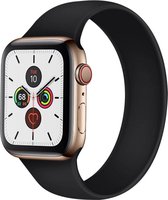 Apple Watch 45MM / 44MM / 42MM Bandje Solo Loop Siliconen Zwart (Maat: M)