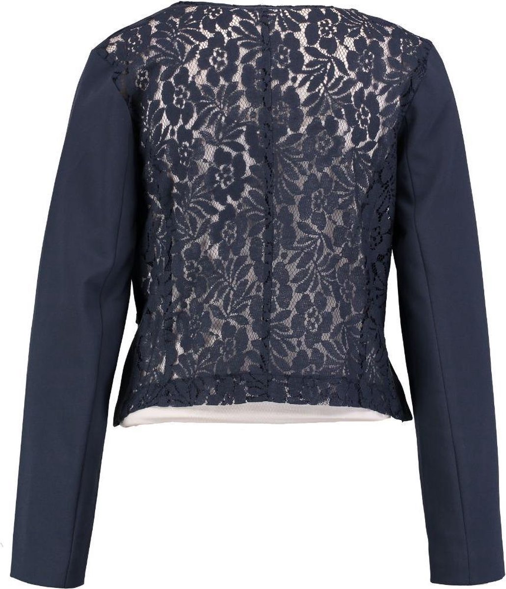 Only kort blauw blazer jasje met kanten rug - Maat 36 | bol.com