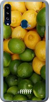 Samsung Galaxy A20s Hoesje Transparant TPU Case - Lemon & Lime #ffffff