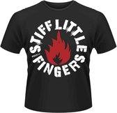 Stiff Little Fingers Heren Tshirt -S- Punk Zwart