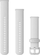 Garmin Quick Release Siliconen Horlogebandje - 20mm Polsbandje - Wearablebandje - Wit