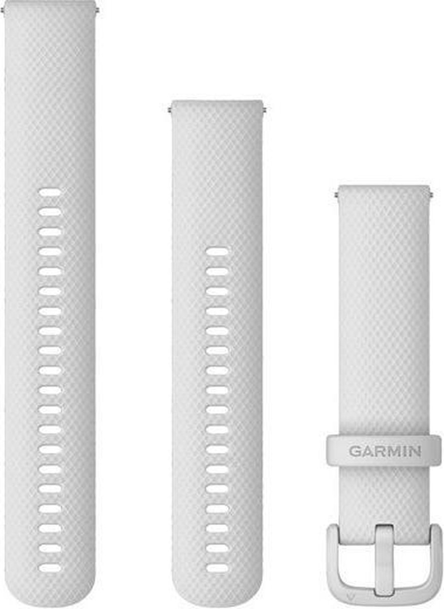 Garmin Quick Release Siliconen Horlogebandje - 20mm Polsbandje - Wearablebandje - Wit