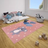 Kindervloerkleed - Lara Koalabeer Roze 160x220cm