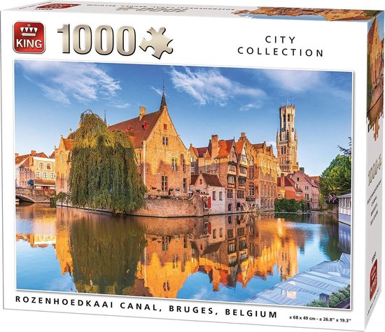 Puzzel 1000 Stukjes Rozenhoedkaai Brugge - King - Legpuzzel (68 x 49 cm)-  Stad -... | bol.com