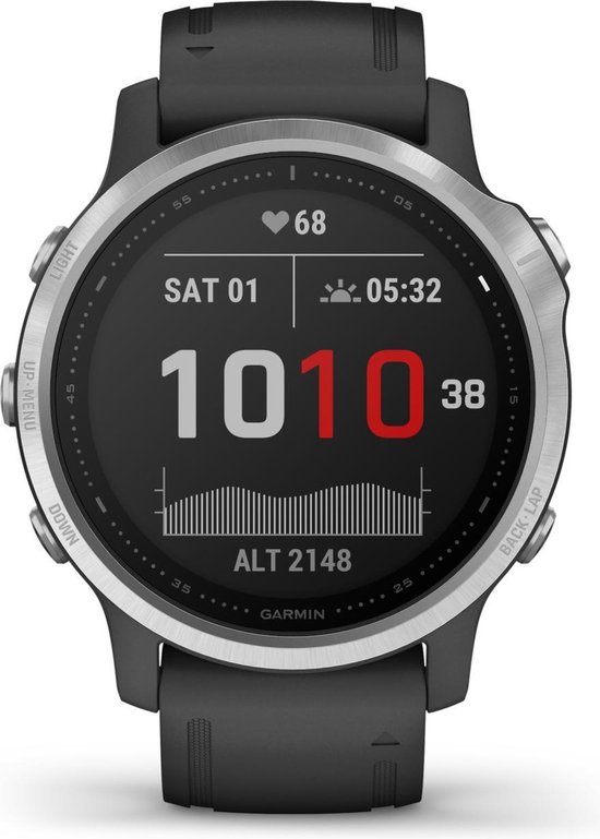 Garmin Fenix 6S Multisport Smartwatch - Geavanceerde GPS Tracker - Multisport - 10ATM Waterdicht - Zwart