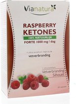 Vianatura Raspberry Ketones 1000mg – Supplement voor vetverbranding en silhouet – Vitamine C en framboos – 60 capsules