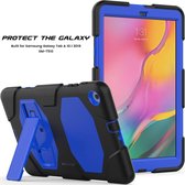 Samsung Tab A 10.1 model 2019 Bumper Case met ingebouwde kickstand blauw