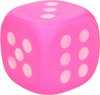 Afbeelding van het spelletje 1x Grote foam dobbelsteen/dobbelstenen roze 12 cm - Dobbelspellen - Spelletjes met dobbelstenen