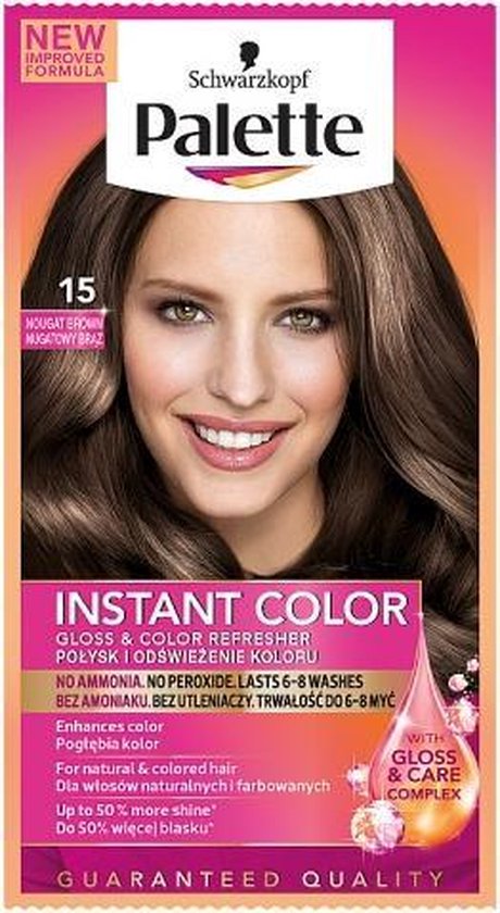 Palette Instant Color Shampoo For Hair Coloring Washable Nougat Bronze Ml Bol