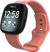 Versa 3 / Sense Sport Band - Maat ML -  Roze  -  Geschikt Voor Fitbit