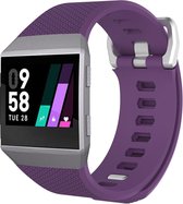 Bandje Voor Fitbit Ionic Sport Band - Paars - Maat: ML - Horlogebandje, Armband