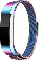 Bandje Voor Fitbit Alta - Milanese Band - Colorful (Veelkleurig) - Maat: SM - Horlogebandje, Armband