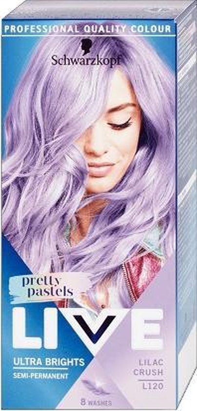 Schwarzkopf - Live Ultra Brights Or Pastel Hair Dye Semi-Solid L120 Lilac  Crush | bol.com