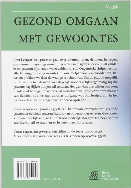 Van A tot ggZ - Gezond omgaan met gewoontes