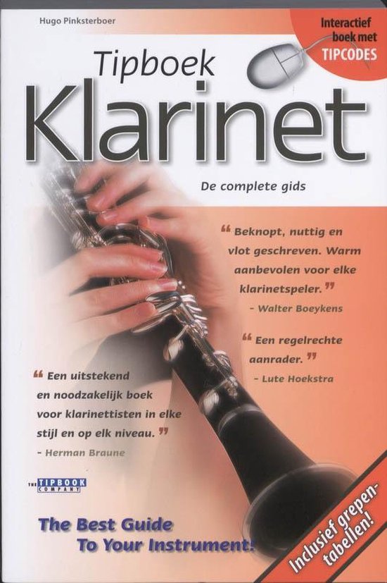 Cover van het boek 'Tipboek Klarinet' van H. Pinksterboer