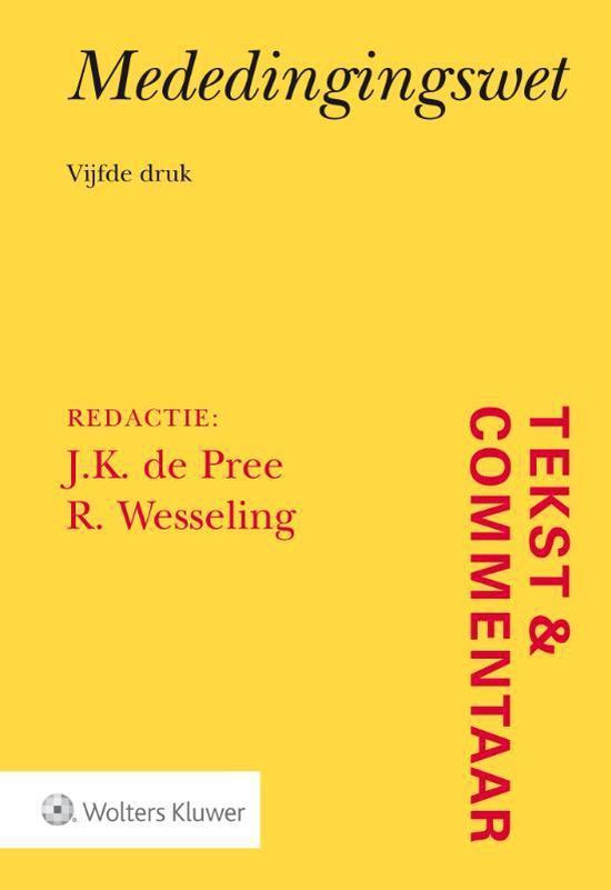 Tekst & Commentaar  -   Mededingingswet - cover