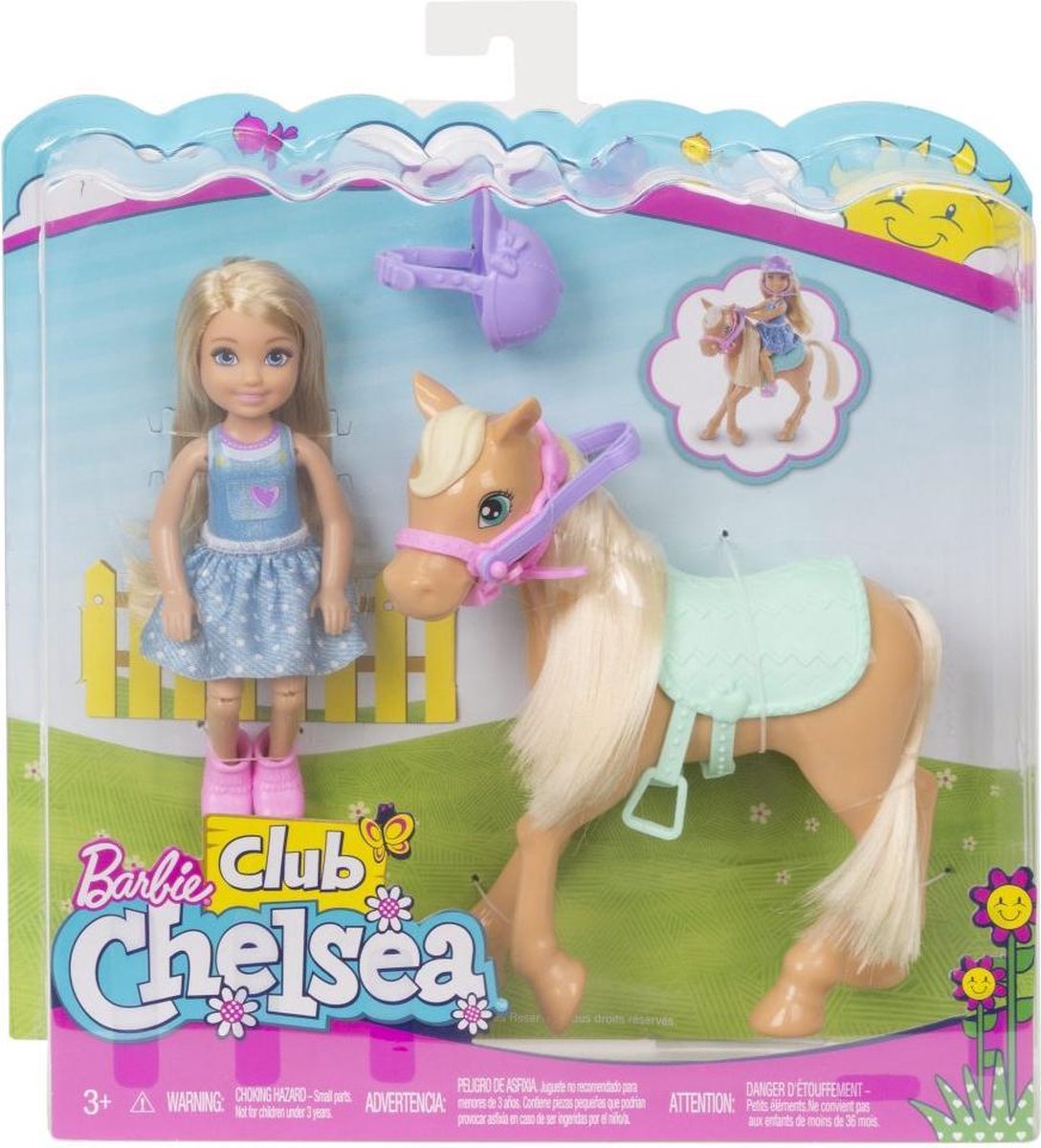 Barbie Speelset Chelsea & Pony 13 Cm Bruin/blauw | bol.com