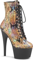 Pleaser Plateau Laarzen, Paaldans schoenen -39 Shoes- ADORE-1020SP Paaldans schoenen Goudkleurig/Zwart