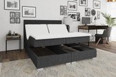 Elektrische Boxspring Tokyo - Inclusief 5-zones pocketveringmatras - Antraciet - 180x200 cm