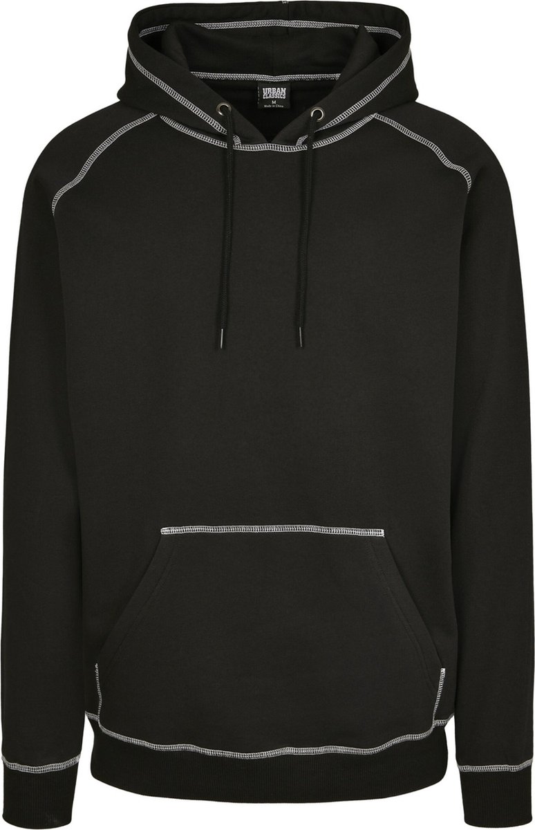 Urban Classics Contrast Stitching Hoodie/trui S Zwart