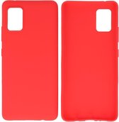 Hoesje Geschikt voor de Samsung Galaxy A71 5G - Backcover Color Telefoonhoesje - Rood