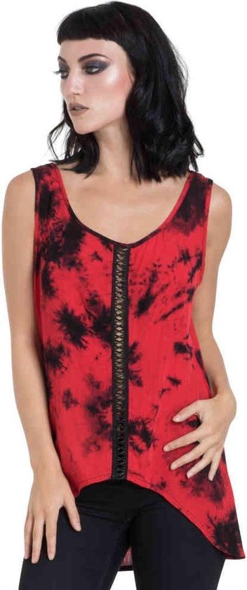 Jawbreaker Mouwloze top -M- Tie-Dye Rood