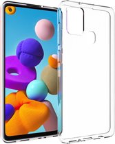 Samsung A21s hoesje - Samsung Galaxy A21s hoesje - hoesje Samsung A21s - A21s hoesje - hoesje Samsung Galaxy A21s - telefoonhoesje Samsung A21s - Siliconen hoesje - Transparant - Accezz Clear Backcover