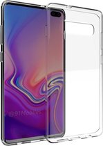 Accezz Hoesje Geschikt voor Samsung Galaxy S10 Plus Hoesje Siliconen - Accezz Clear Backcover - Transparant