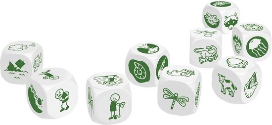 Thumbnail van een extra afbeelding van het spel Spellenbundel - Dobbelspel - 3 Stuks - Rory's Story Cubes Primal, Astro & Original