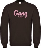 Wintersport sweater zwart S - Gang is alles - roze - soBAD. | Foute apres ski outfit | kleding | verkleedkleren | wintersporttruien | wintersport dames en heren