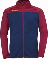 Kempa Prime Poly Jacket Kind Diep Blauw-Donker Rood Maat 128