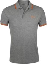 RiX Heren Polo Parker Grey-Orange - M