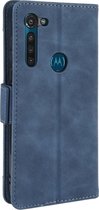 Mobigear Telefoonhoesje geschikt voor Motorola Moto G8 Power Hoesje | Mobigear Slide Wallet Bookcase Portemonnee | Pasjeshouder voor 5 Pasjes | Telefoonhoesje voor Pinpas / OV Kaart / Rijbewijs - Bruin