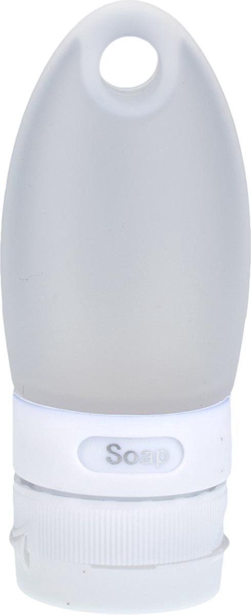 Rubytec Knijpfles Splash - 37 ml - Reisfles voor Handbagage - Siliconen Doseersluiting - Eenvoudig te vullen & te reinigen - No-spil-opening - BPA-vrij - Reisflacon - Navulbaar - ø3,5 cm - Wit