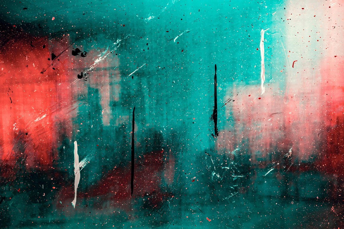 Canvasvooraandemuur.nl Abstract canvas voor aan de muur Multi