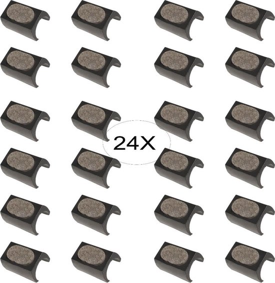 Luxe XL Vloerbeschermers Zuiver Ridge Rib Stoel | Vilt Vloerdoppen - Anti Krassen - 6 Sets Voor 6 Stoelen - 24Designs