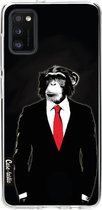 Casetastic Samsung Galaxy A41 (2020) Hoesje - Softcover Hoesje met Design - Domesticated Monkey Print