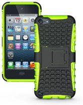 GadgetBay Shockproof groen iPod Touch 5 6 7 hoesje standaard case cover