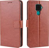 Retro Crazy Horse Texture Horizontale Flip Leather Case voor Huawei Nova 5i Pro / Mate 30 Lite, met houder & kaartsleuven & fotolijst (bruin)