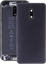 Batterij achterkant met cameralens en zijtoetsen voor Nokia 6 (zwart)