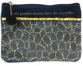 Fluwelen Etui - Art Deco Motief - 15x20cm - Blauw
