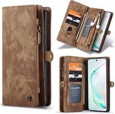 caseme - Hoesje geschikt voor Samsung Galaxy S20 Ultra - 2 in 1 wallet book case - bruin