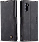 caseme - Hoesje geschikt voor Samsung Galaxy Note 10 - wallet book case - magneetsluiting - zwart