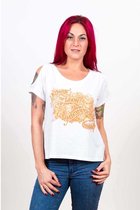 Kings Of Leon Dames Tshirt -L- Flowers Wit