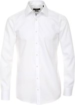 Venti - Heren Overhemd - Poplin - Strijkvrij - Regular fit - Wit