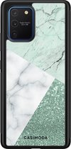 Samsung S10 Lite hoesje - Minty marmer collage | Samsung Galaxy S10 Lite case | Hardcase backcover zwart